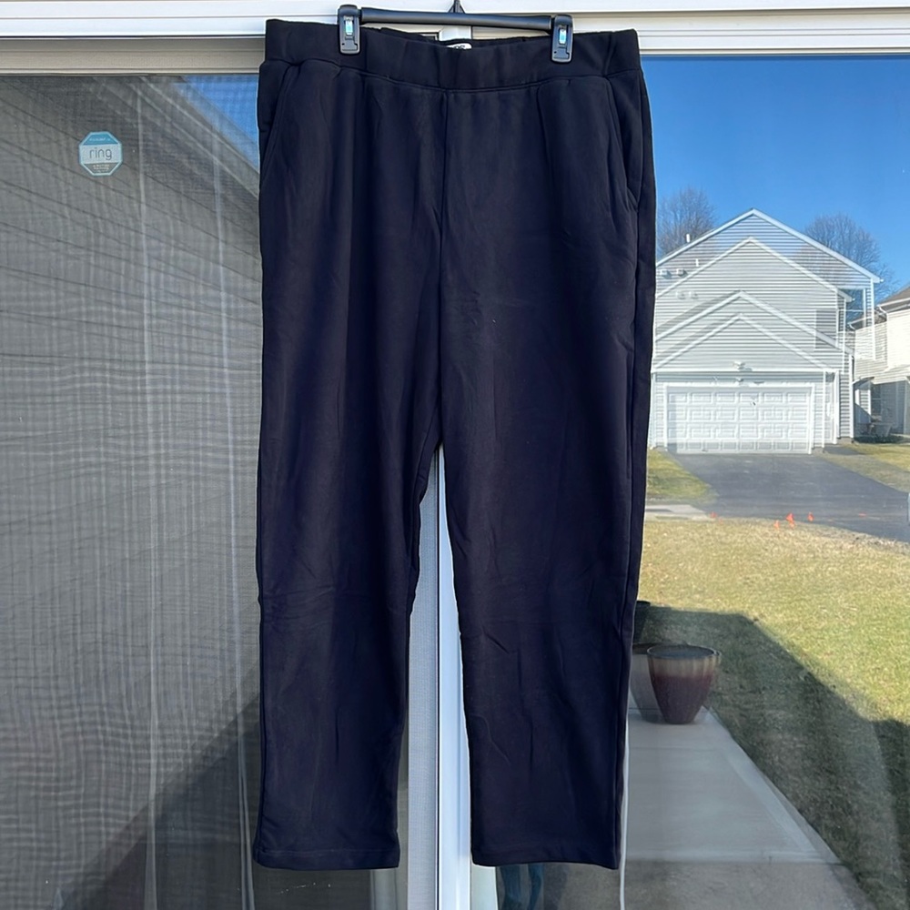 Lands End Black Knit pants with pockets size XL